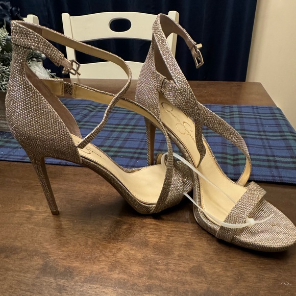 Jessica Simpson heels, gold glitter colored, size 11 - Picture 5 of 5